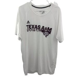 A & M Short Sleeve New Without Tags White Moisture Wick Game Day Tee  Shirt